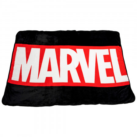 Marvel Brand Text Logo Fleece Throw Blanket